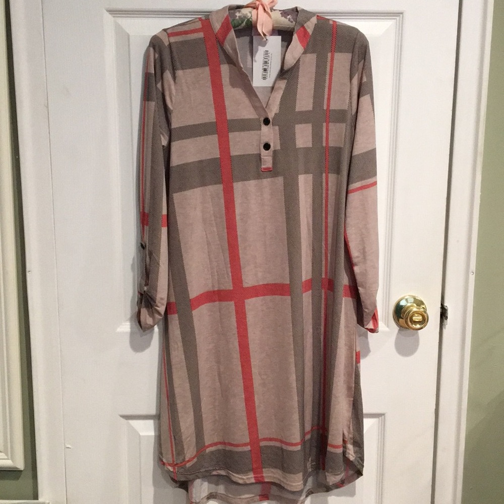 Pink Lily Boutiques Plaid Dress (NWT)